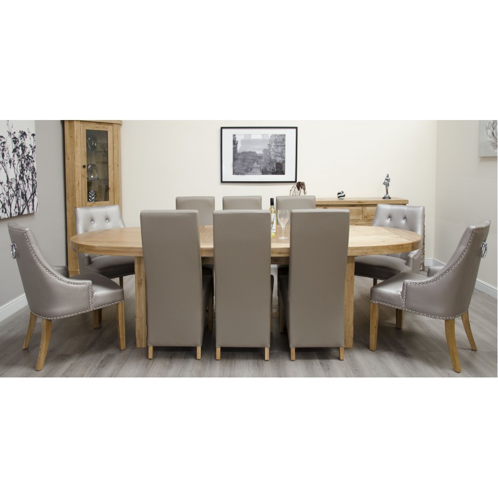 Deluxe Oak Super Oval Extending Dining Table Deluxe Oak Super Oval Extending Dining Table