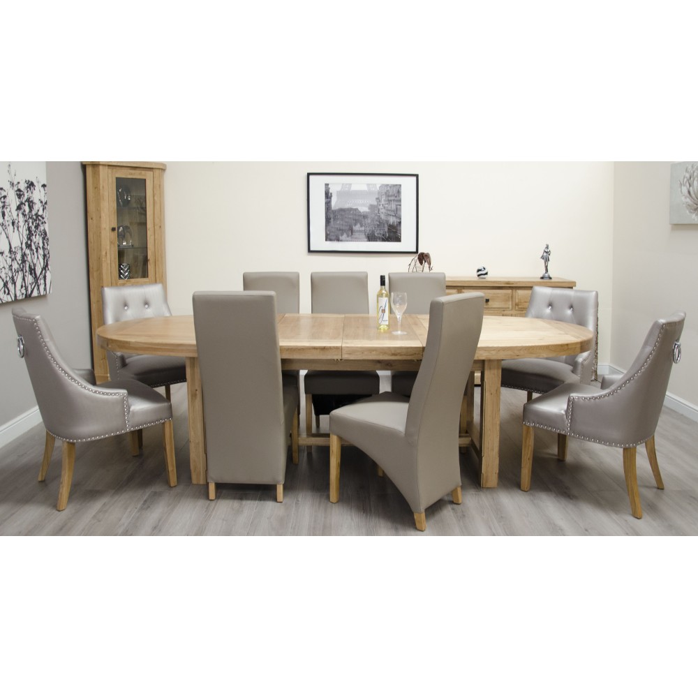 Deluxe Oak Super Oval Extending Dining Table Deluxe Oak Super Oval Extending Dining Table
