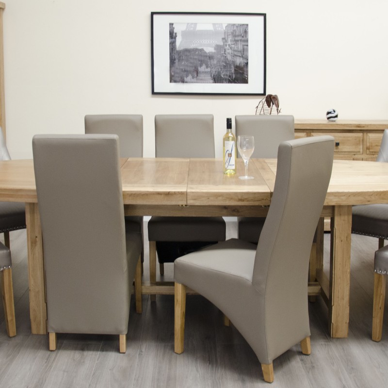 Deluxe Oak Super Oval Extending Dining Table