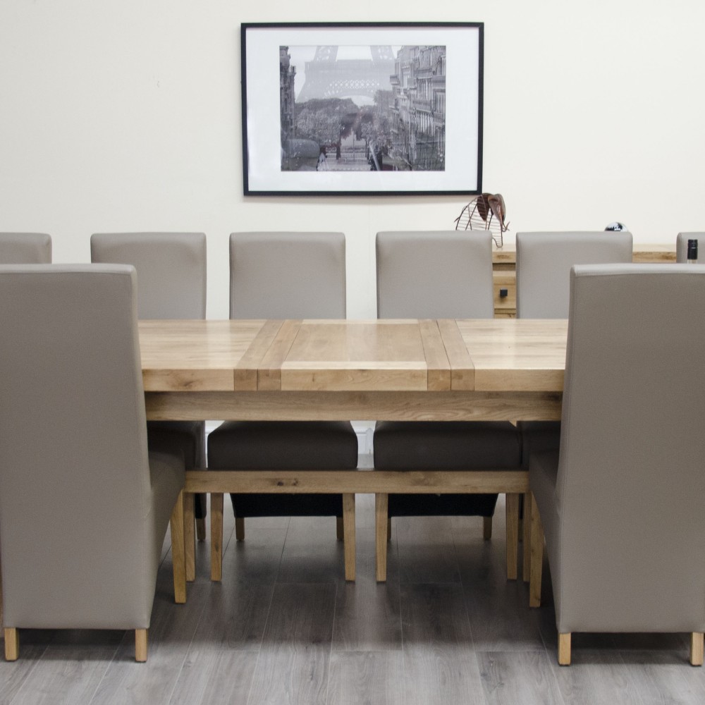 Deluxe Oak Super X Leg Extending Dining Table