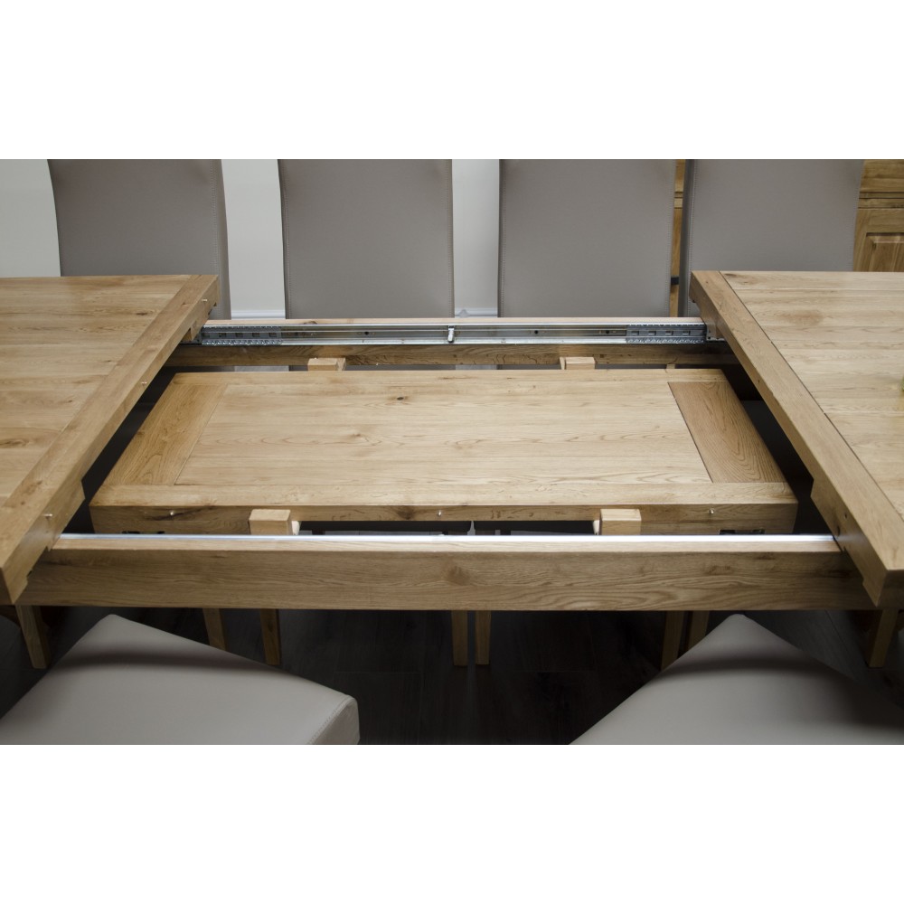 Deluxe Oak Super X Leg Extending Dining Table