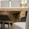 Deluxe Oak Super X Leg Extending Dining Table