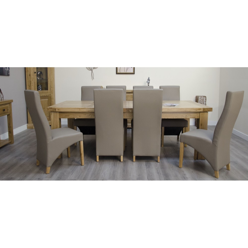 Deluxe Oak Super 2400 Twin Leaf Extending Dining Table