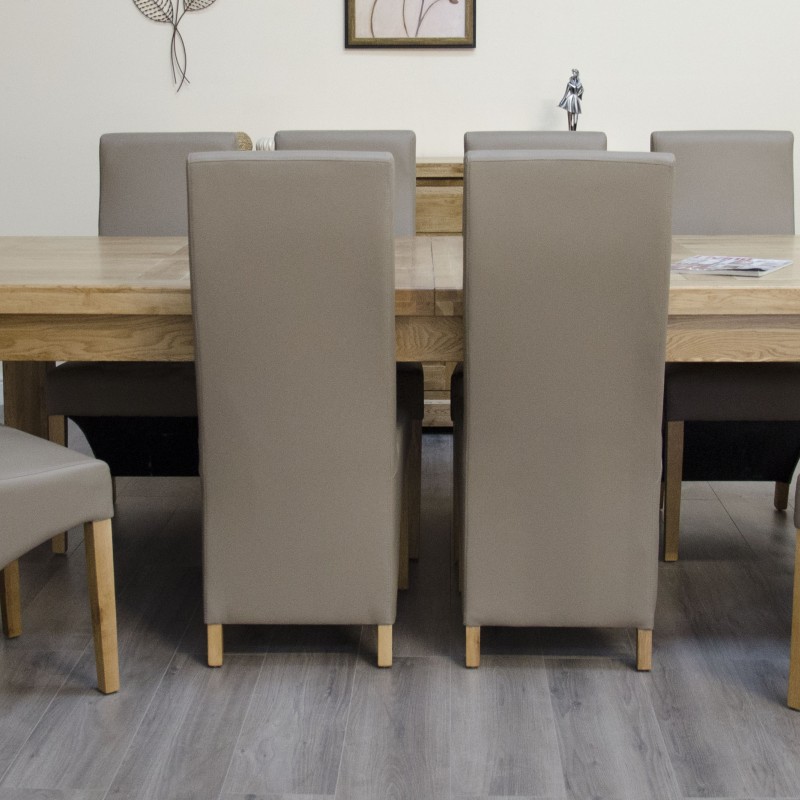 Deluxe Oak Super 2400 Twin Leaf Extending Dining Table