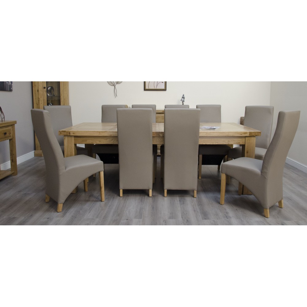 Deluxe Oak Super 2400 Twin Leaf Extending Dining Table