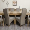 Deluxe Oak Super 2400 Twin Leaf Extending Dining Table