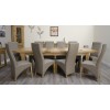 Deluxe Oak Super 2400 Twin Leaf Extending Dining Table