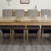 Deluxe Oak Super 2400 Twin Leaf Extending Dining Table