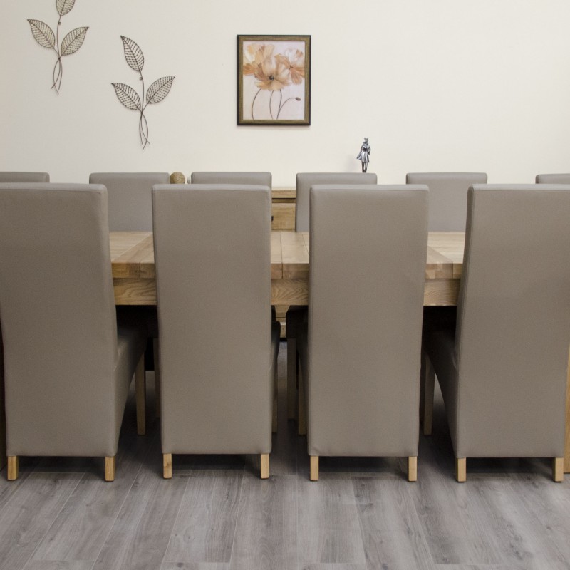 Deluxe Oak Super 2400 Twin Leaf Extending Dining Table