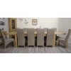 Deluxe Oak Super 2400 Twin Leaf Extending Dining Table