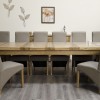 Deluxe Oak Super 2400 Twin Leaf Extending Dining Table