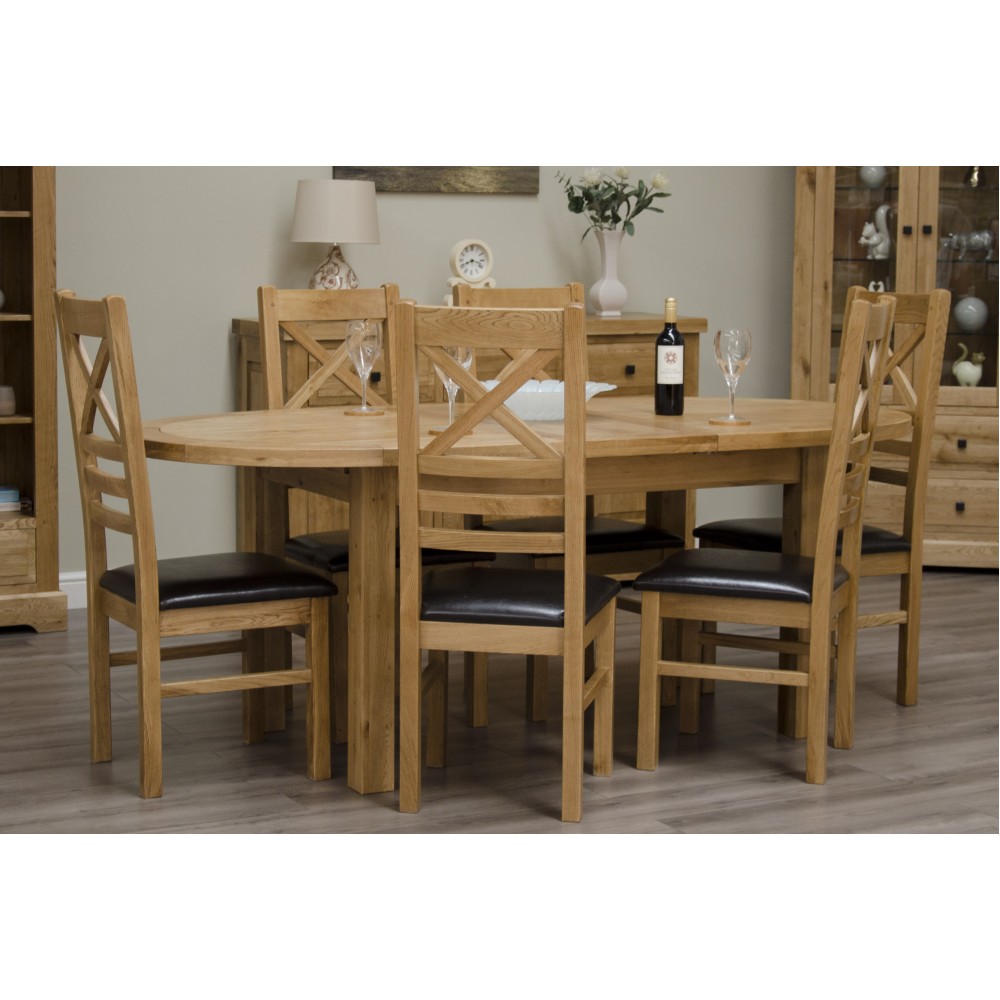 Deluxe Oak Oval Extending Dining Table Deluxe Oak Oval Extending Dining Table