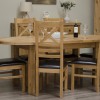 Deluxe Oak Oval Extending Dining Table
