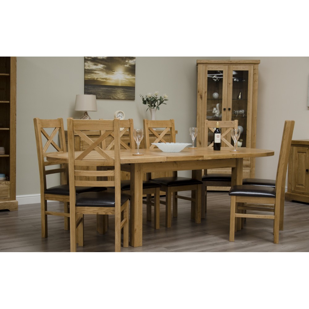 Deluxe Oak Oval Extending Dining Table Deluxe Oak Oval Extending Dining Table