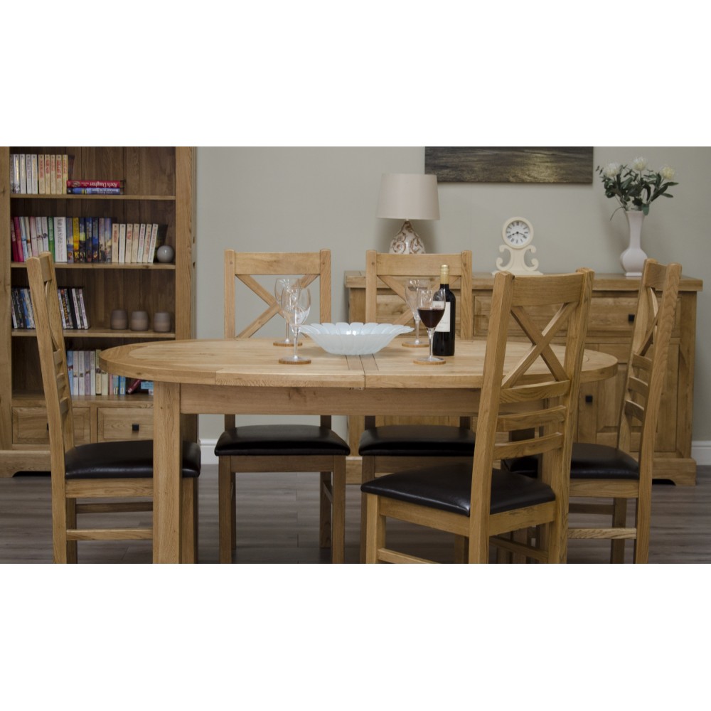 Deluxe Oak Oval Extending Dining Table Deluxe Oak Oval Extending Dining Table