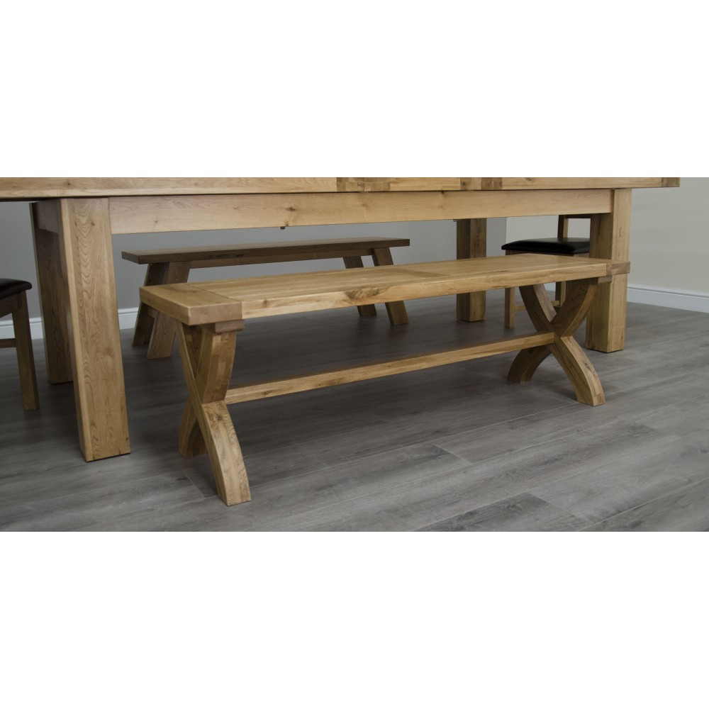 Deluxe Oak X Leg Bench Deluxe Oak X Leg Bench