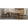 Deluxe Oak X Leg Oval Extending Dining Table