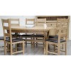 Deluxe Oak X Leg Oval Extending Dining Table