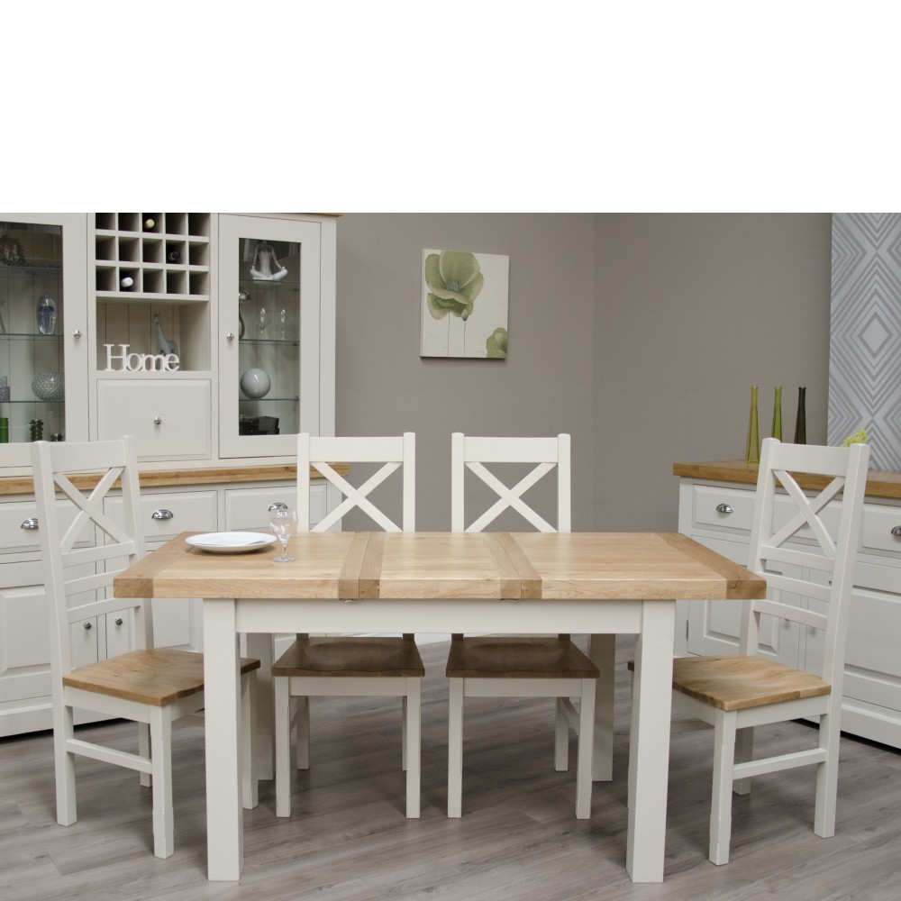 Deluxe Painted 1200 Extending Dining Table and Chairs Set