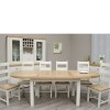 Deluxe Painted Oval Extending Dining Table and Chairs Set