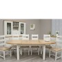Deluxe Painted Oval Extending Dining Table and Chairs Set