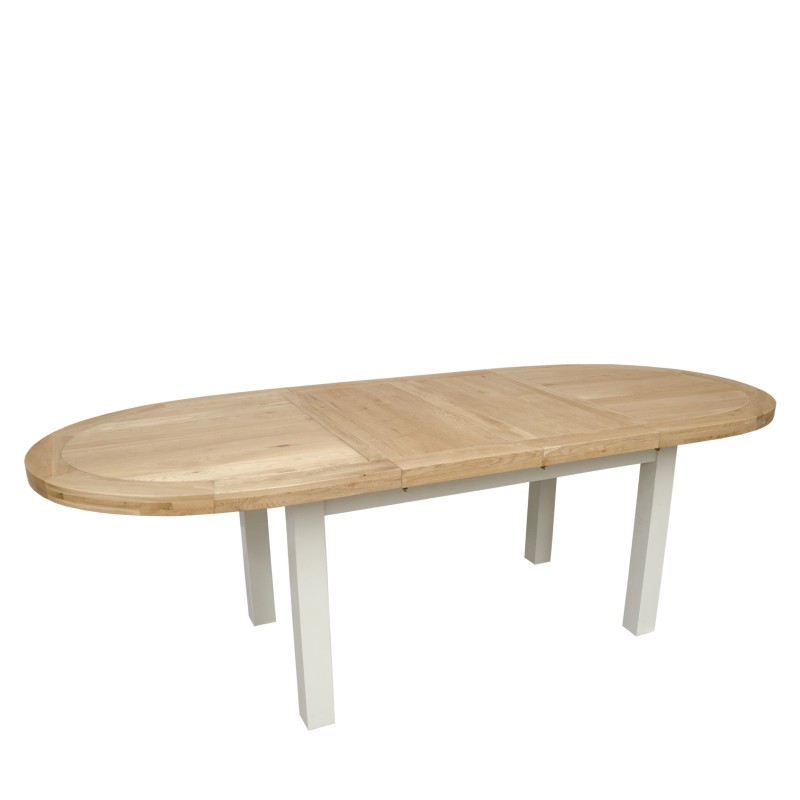 Deluxe Painted Oval Extending Dining Table and Chairs Set