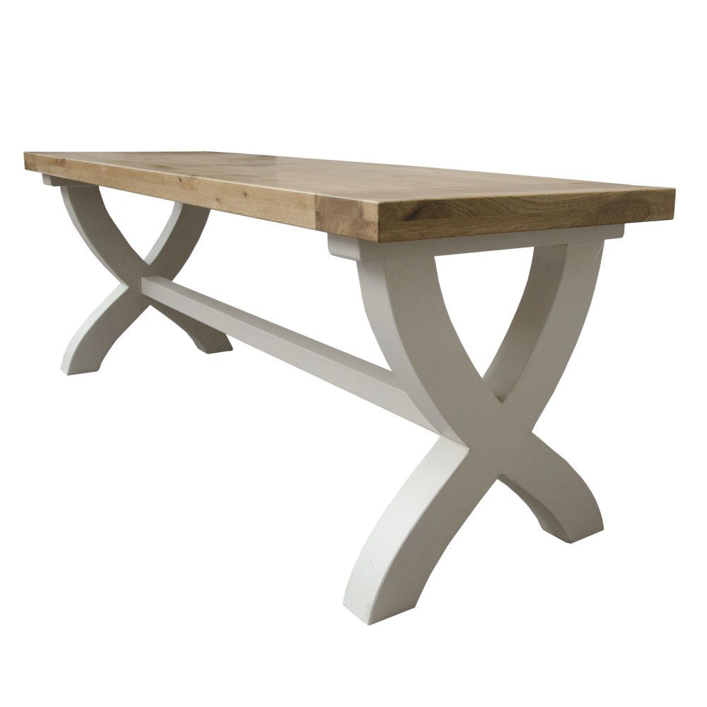 Deluxe Painted X Dining Bench