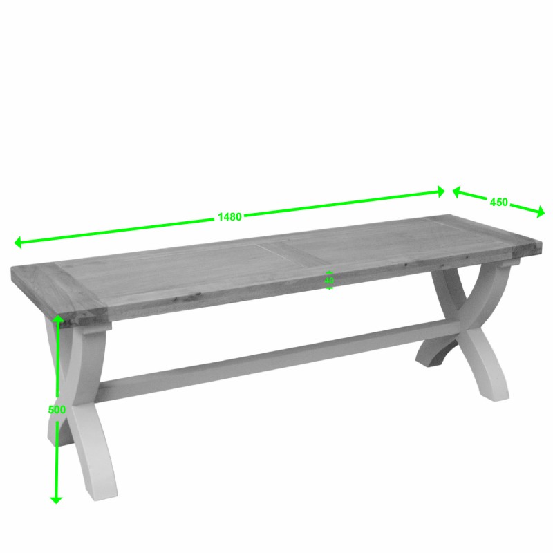 Deluxe Painted X Dining Bench