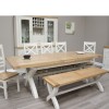 Deluxe Painted X-Leg Extending Dining Table