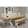 Deluxe Painted X-Leg Extending Dining Table & Chairs Set