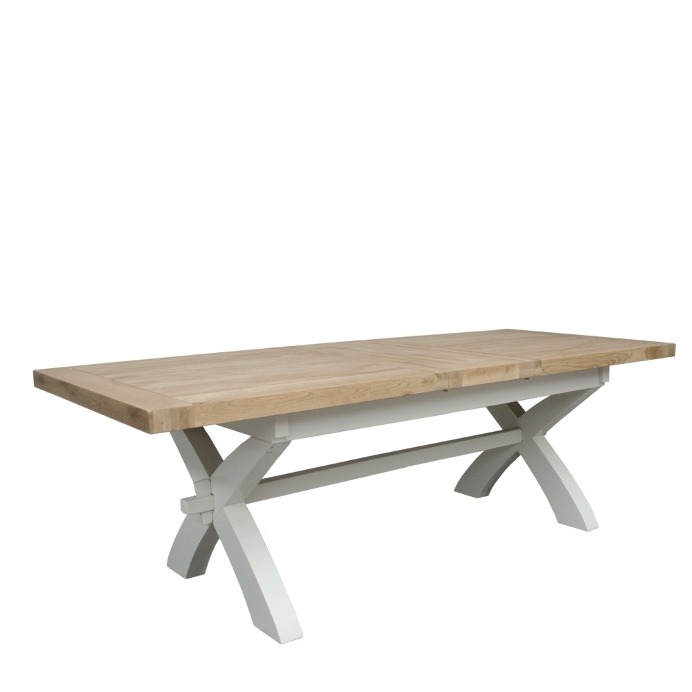 Deluxe Painted X-Leg Extending Dining Table
