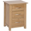 Devonshire New Oak 3 Drawer High Bedside