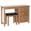 Devonshire New Oak Single Pedestal Dressing Table