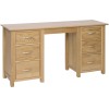 Devonshire New Oak Double Pedestal Dressing Table