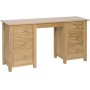 Devonshire New Oak Double Pedestal Dressing Table