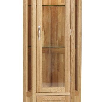 Devonshire New Oak Corner Display Cabinet