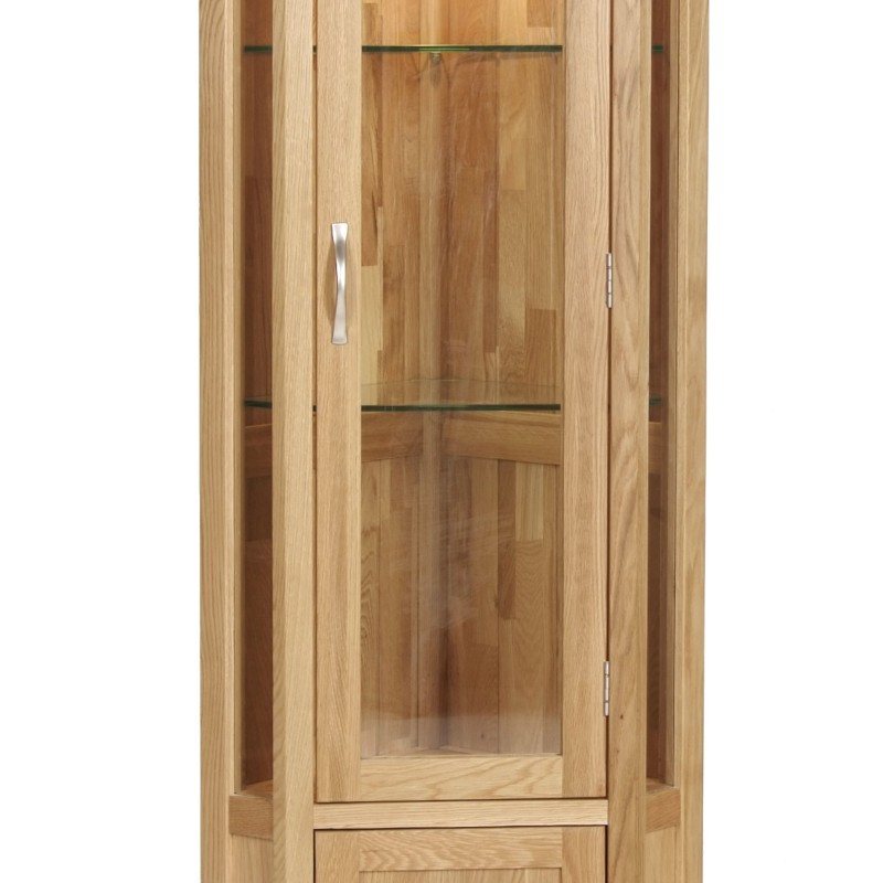 Devonshire New Oak Corner Display Cabinet