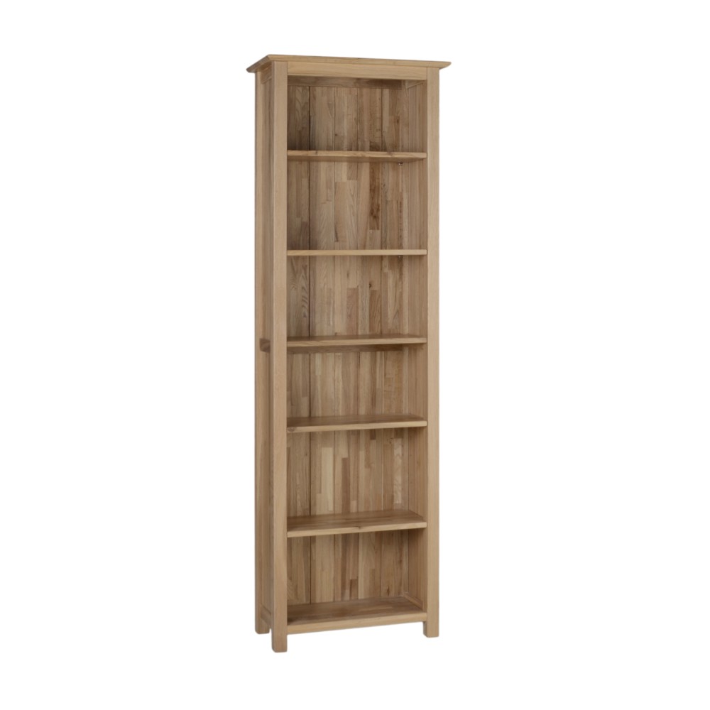 Devonshire New Oak Large Narrow Bookcase