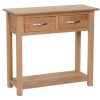 Devonshire New Oak 2 Drawer Console Table