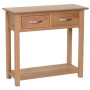 Devonshire New Oak 2 Drawer Console Table
