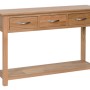 Devonshire New Oak 3 Drawer Console Table