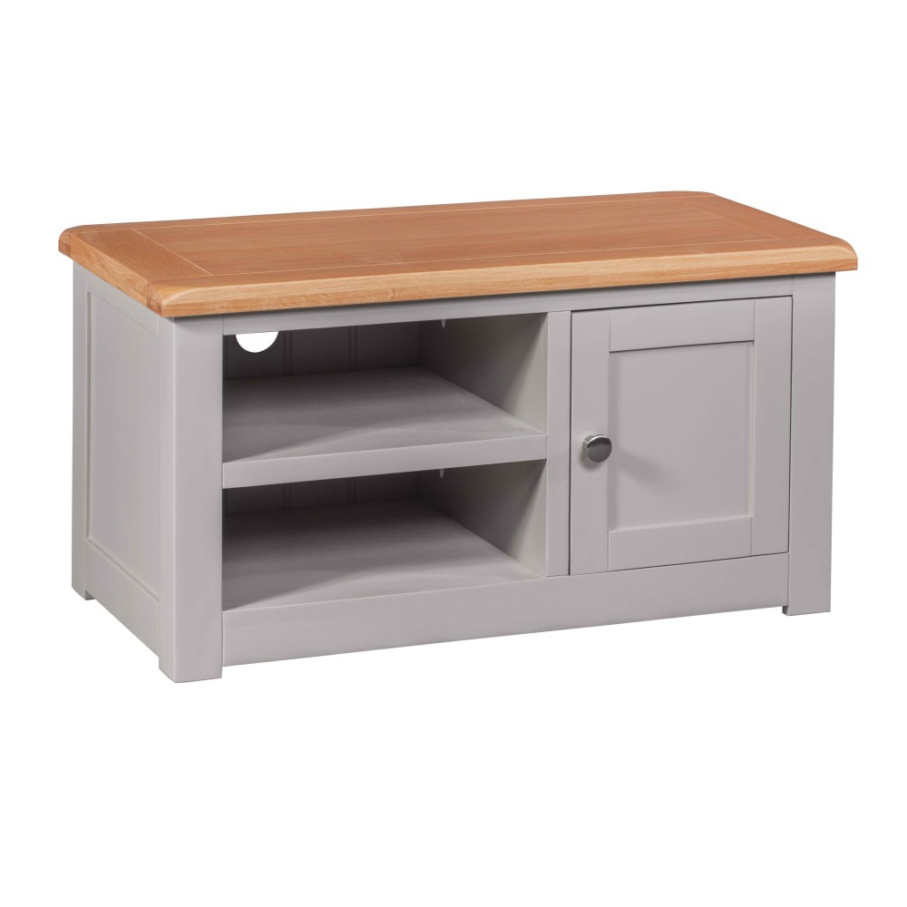 Diamond Grey Painted 1 Door TV Cabinet