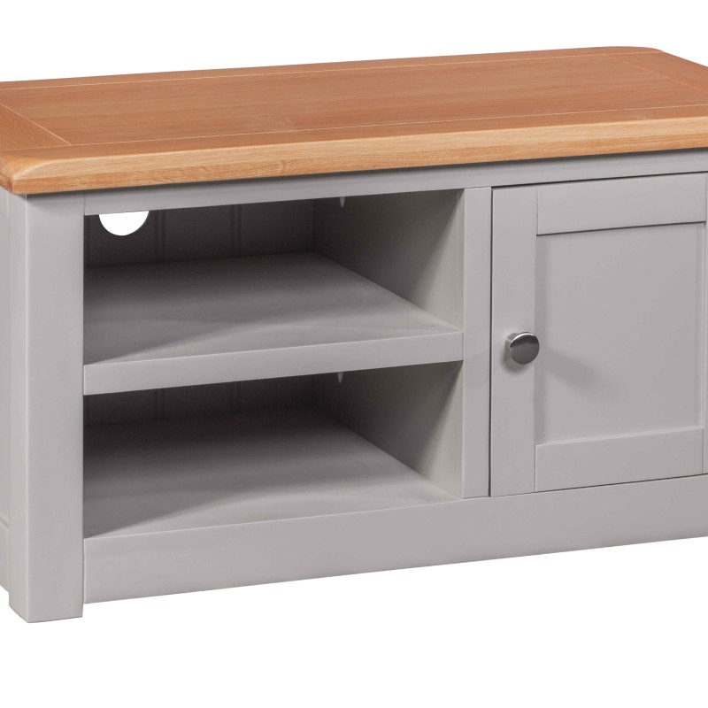 Diamond Grey Painted 1 Door TV Cabinet