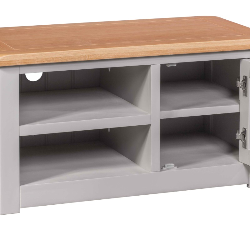 Diamond Grey Painted 1 Door TV Cabinet