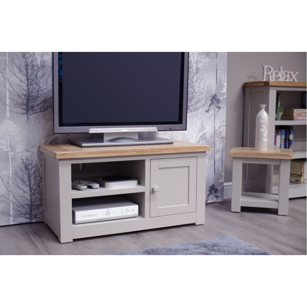 Diamond Grey Painted 1 Door TV Cabinet