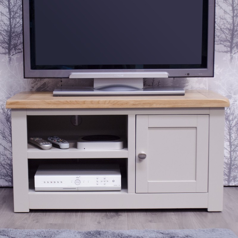 Diamond Grey Painted 1 Door TV Cabinet