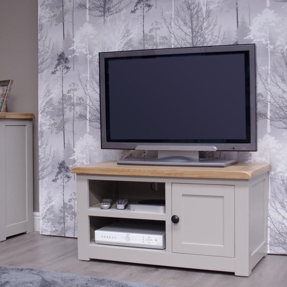 Diamond Grey Painted 1 Door TV Cabinet