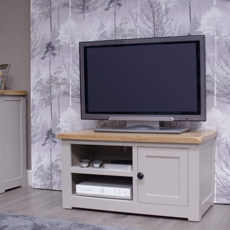 Diamond Grey Painted 1 Door TV Cabinet