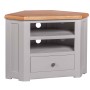 Diamond Grey Painted Corner TV Cabinet