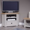 Diamond Grey Painted Corner TV Cabinet